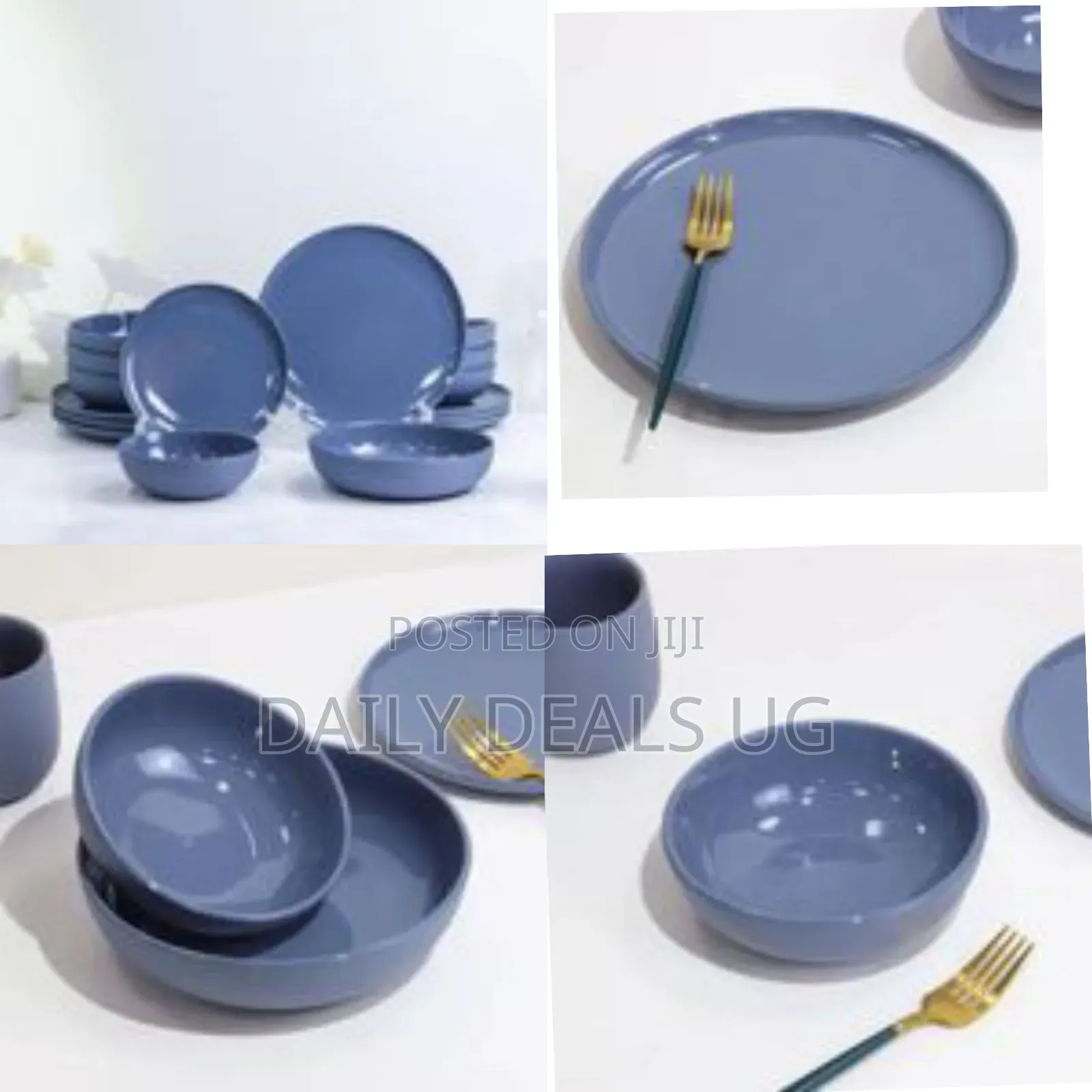 24-Piece Dinnerware Set, Stonewashed Dinner Set for Six