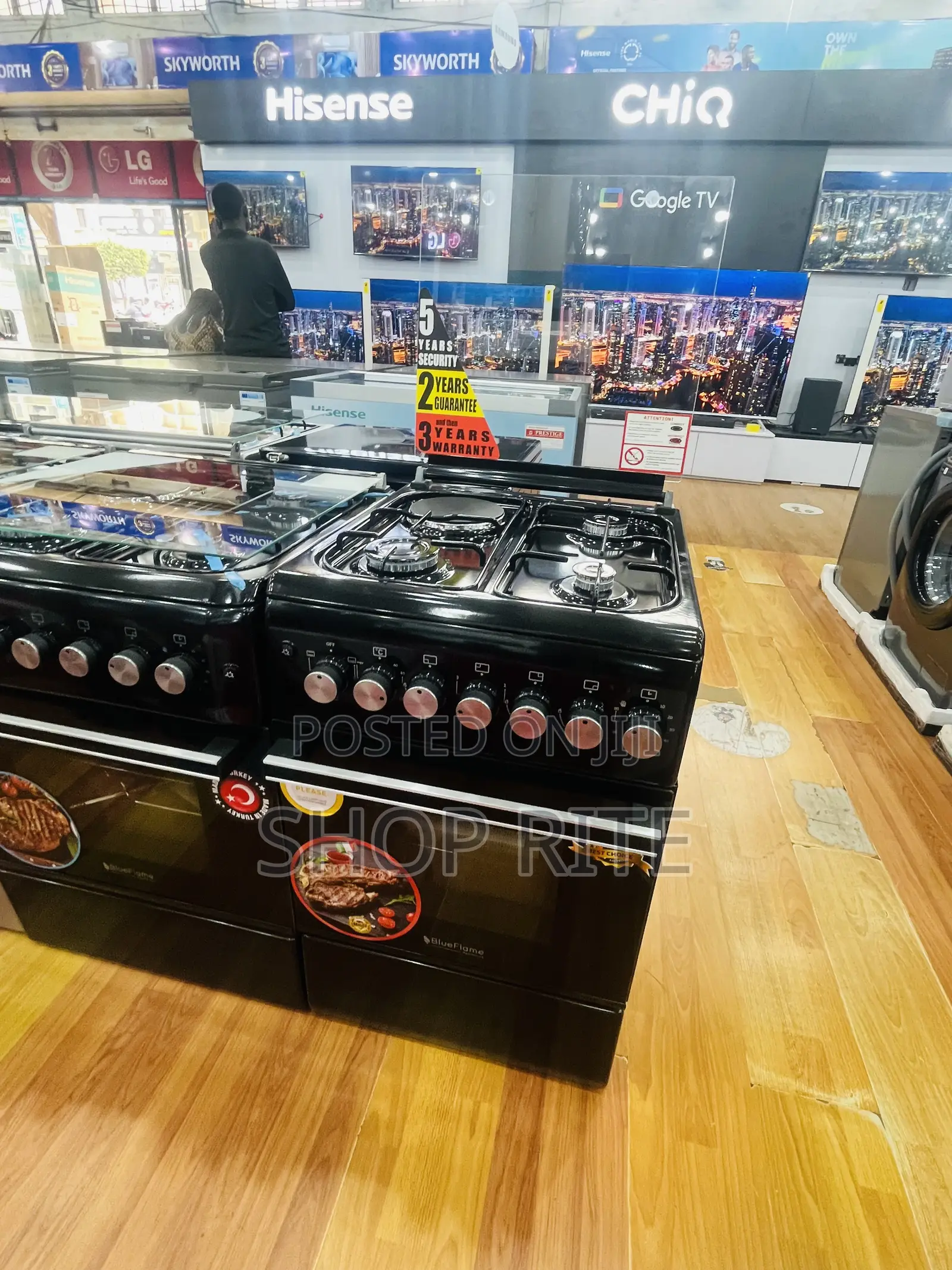 Blueflame 3 Gas 1 Electric Double Electric Oven