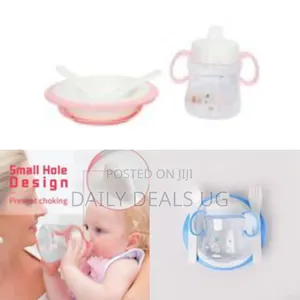 4 in 1 Baby Tableware, Bpa Free, Feeding Set, Suction Base, With Bowl