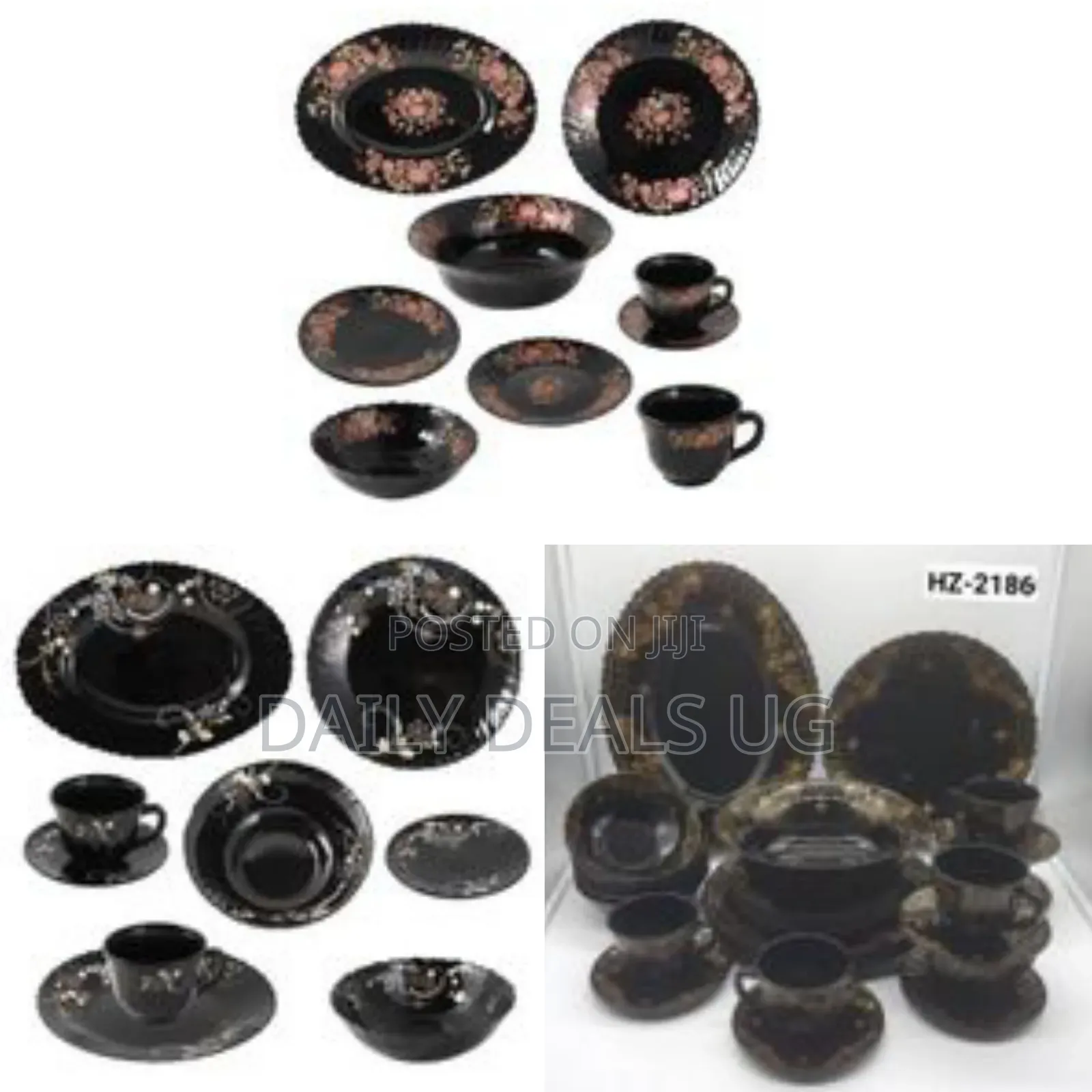 32 Pieces Flowered Opalware Dinner Set With Cups and Saucer Dinner