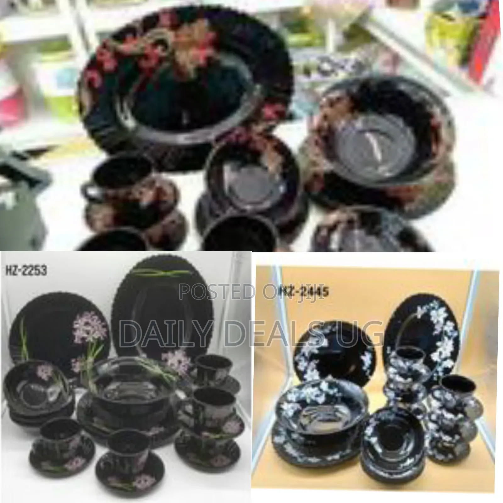 32 Pieces Flowered Opalware Dinner Set With Cups and Saucer Dinner