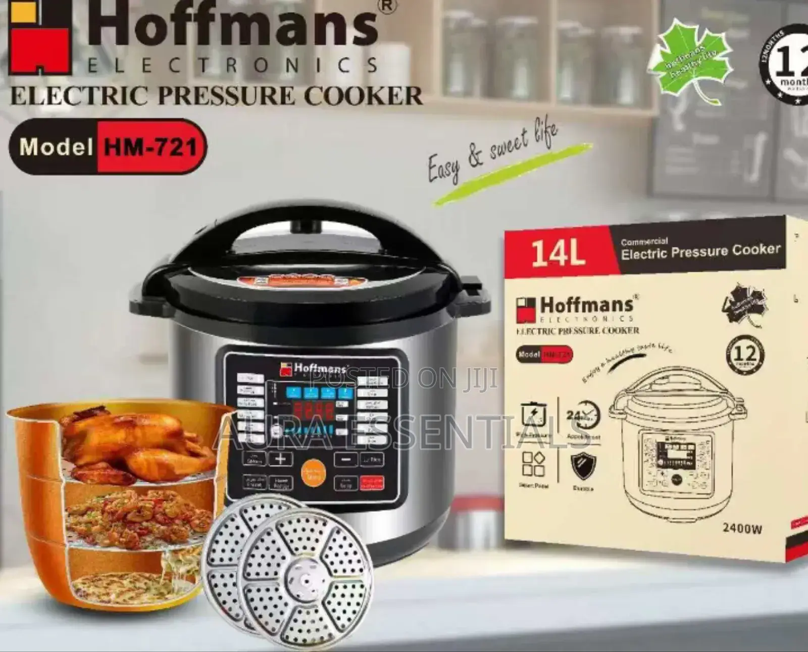 14litres Hoffmans Digital Electric Pressure Cooker
