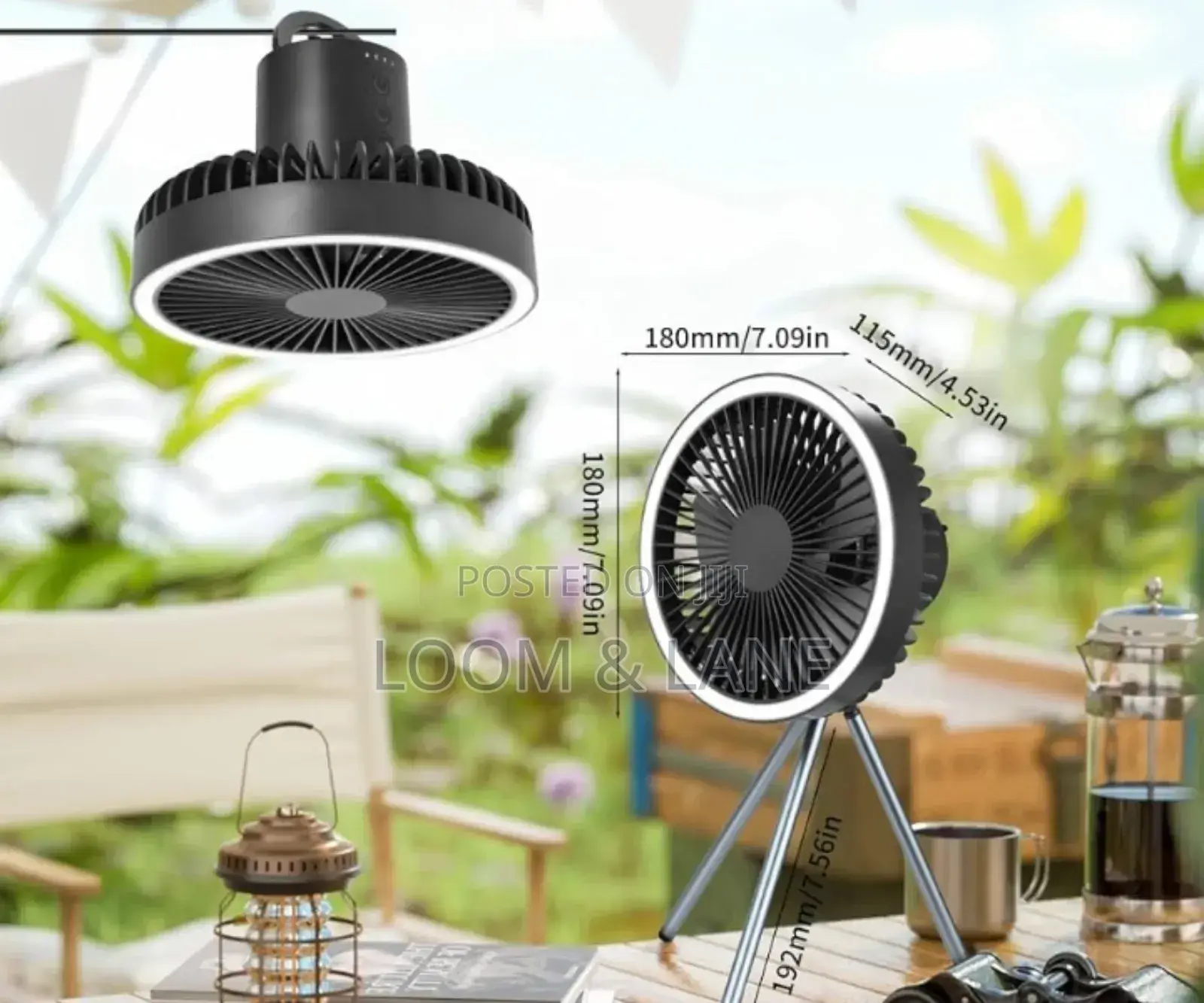 Multifunctional Outdoor Camping Fan With Led Lighting