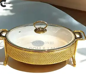 Luxury Gold Ceramic Oval Chafing Dish