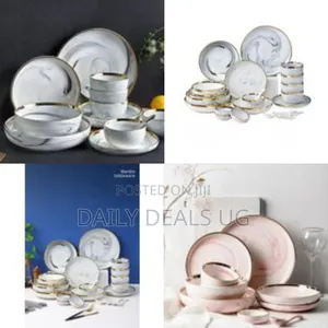 32pcs Microwave Ceramic Pates Bowls Spoons Restaurant Dinnerware Gift