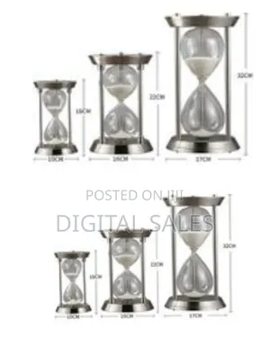 18*10cm Sand Timer Rotating Hourglass Brass Tone 15 30 60 Minutes