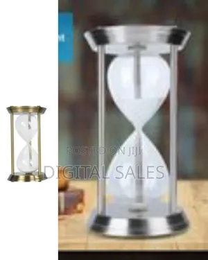 18*10cm Sand Timer Rotating Hourglass Brass Tone 15 30 60 Minutes