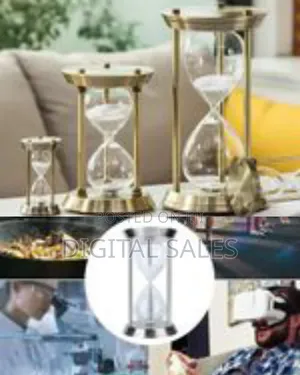 18*10cm Sand Timer Rotating Hourglass Brass Tone 15 30 60 Minutes