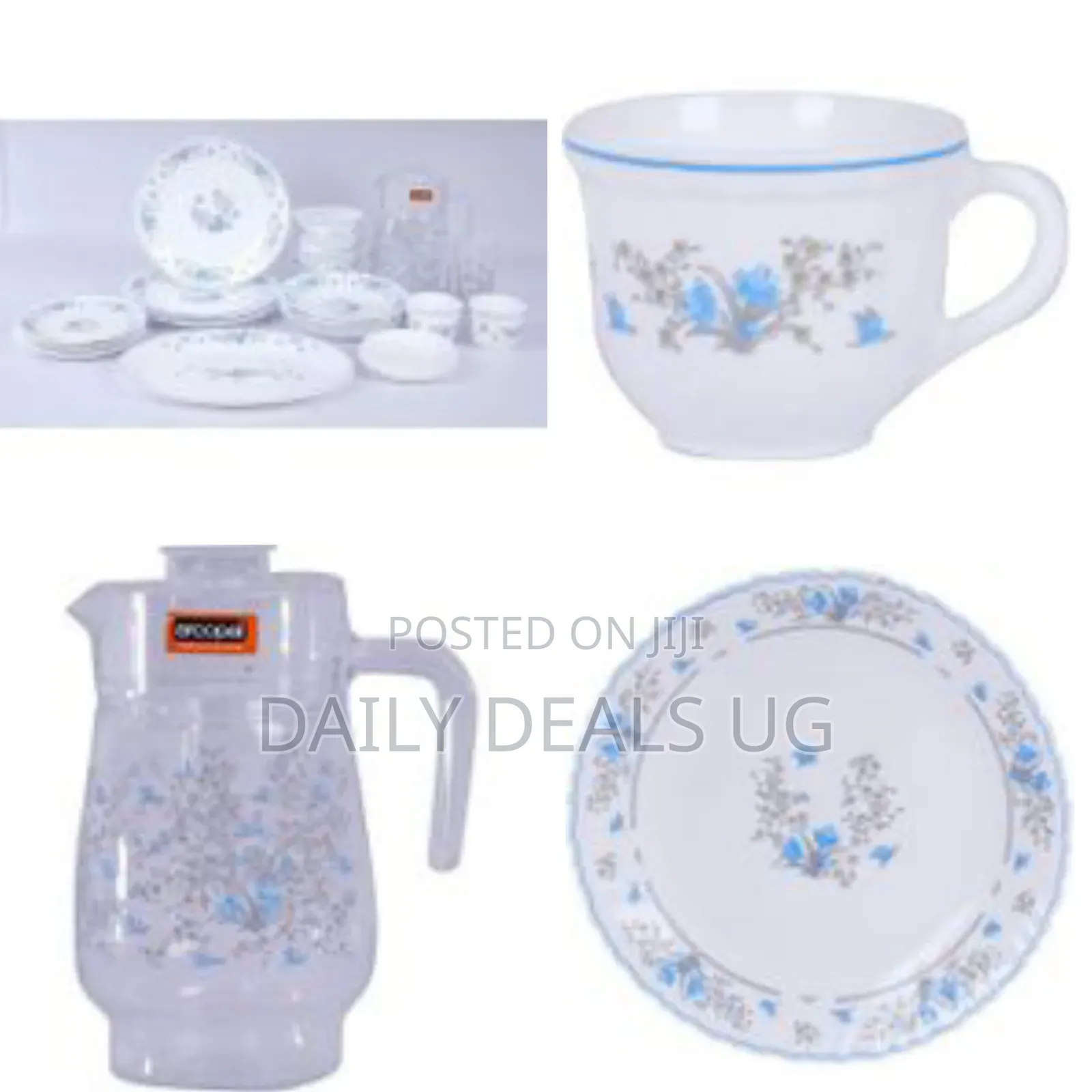 Arcopal 38pcs Plates Glasses Cups Bowls Saucers Dinnerware -Multicolor