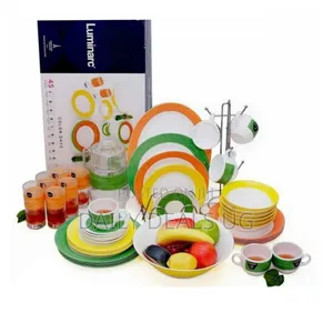 Luminarc Color Days Plates Dinner Set (45 Pcs) - Multi-Colours