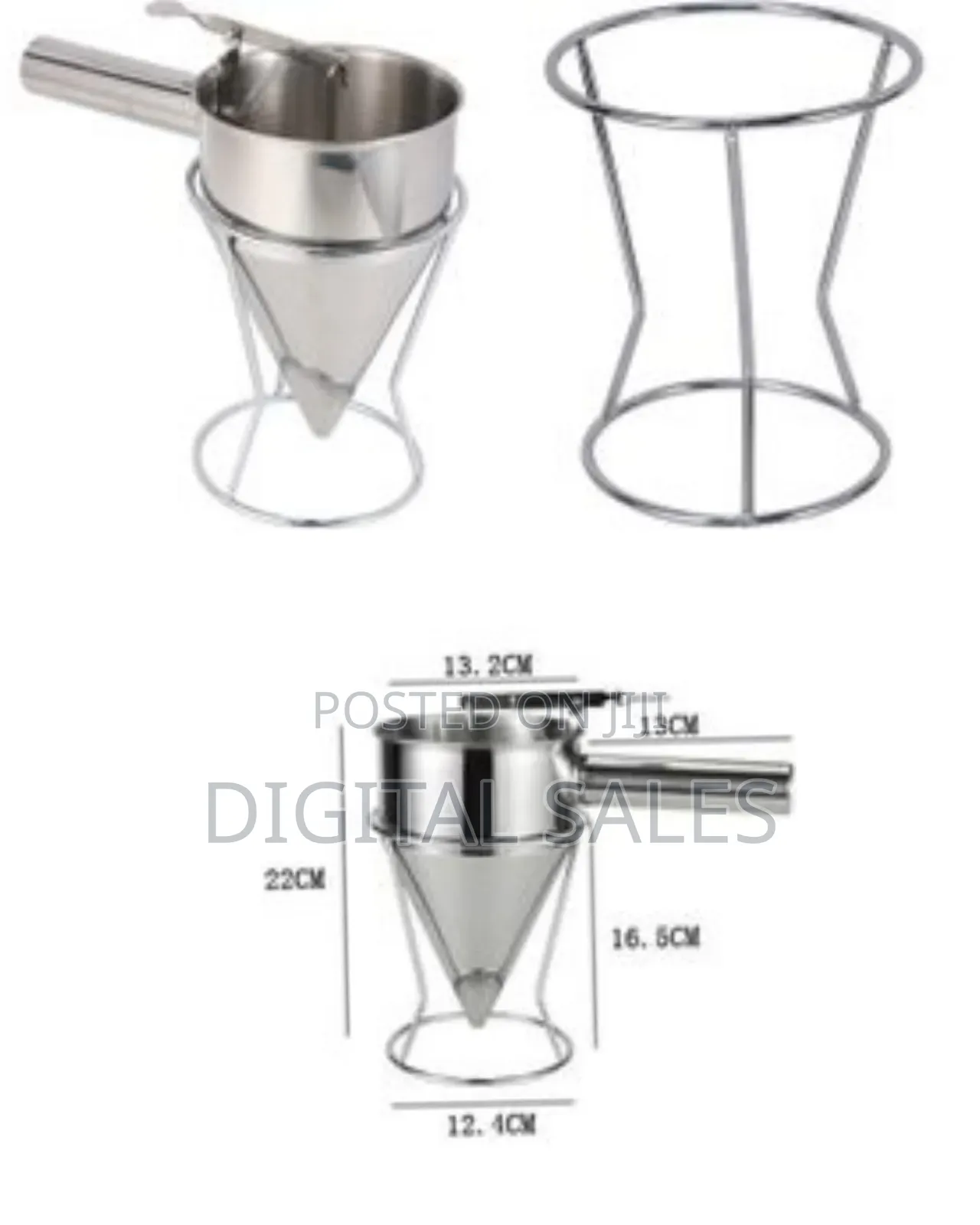 Stainless Steel Donut Dispenser Cupcake Dough Funnel Pancake Maker