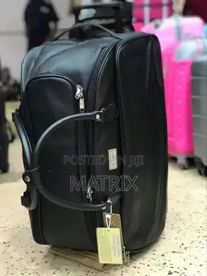 Leather Travel Bag-Black
