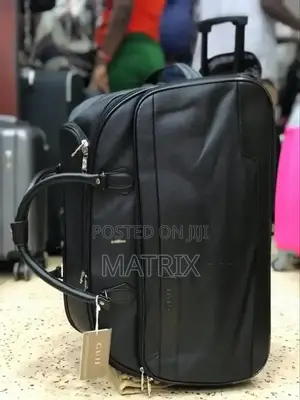 Leather Travel Bag-Black
