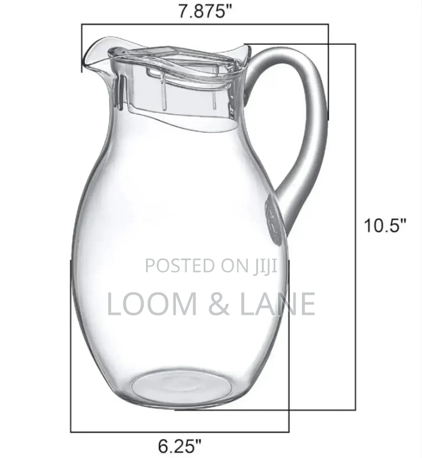 Clear Acrylic Water Pitcher Jug