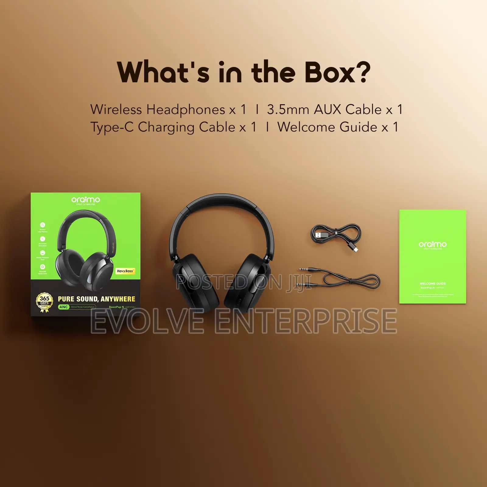 Oraimo Boompop N Highbrid Active Noise Cancelling Headphones