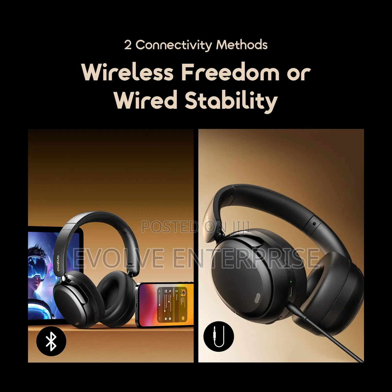 Oraimo Boompop N Highbrid Active Noise Cancelling Headphones