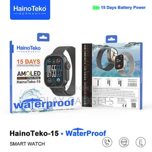 Hainoteko-15 Bluetooth Calling Waterproof Smart Watch With 3 Straps