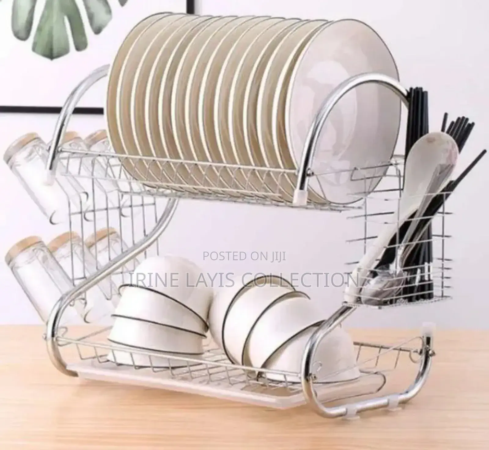 2 Tier Dish and Cutlery Drainer