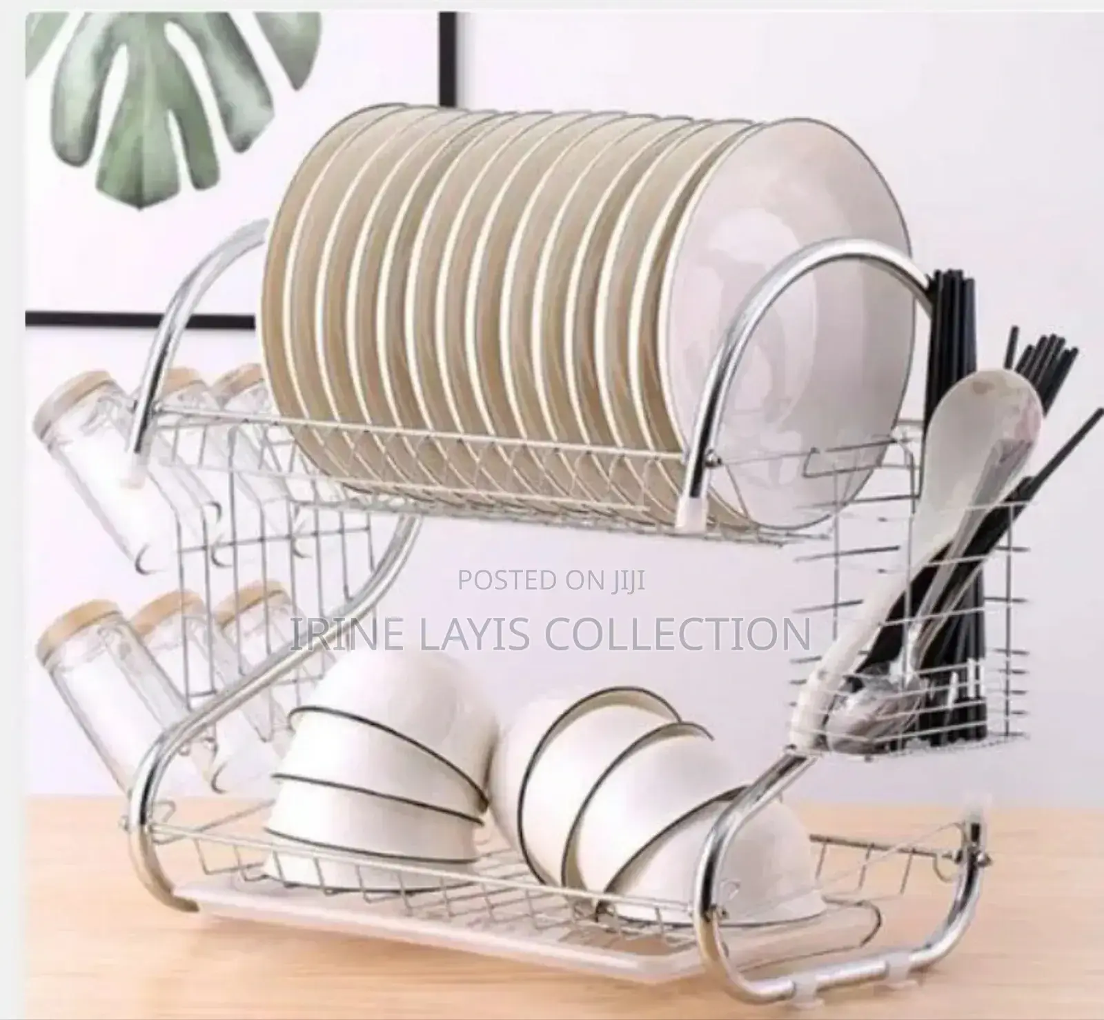 2 Tier Dish and Cutlery Drainer