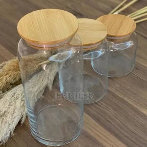 Glass Jar Set With Bamboo Airtight Lids