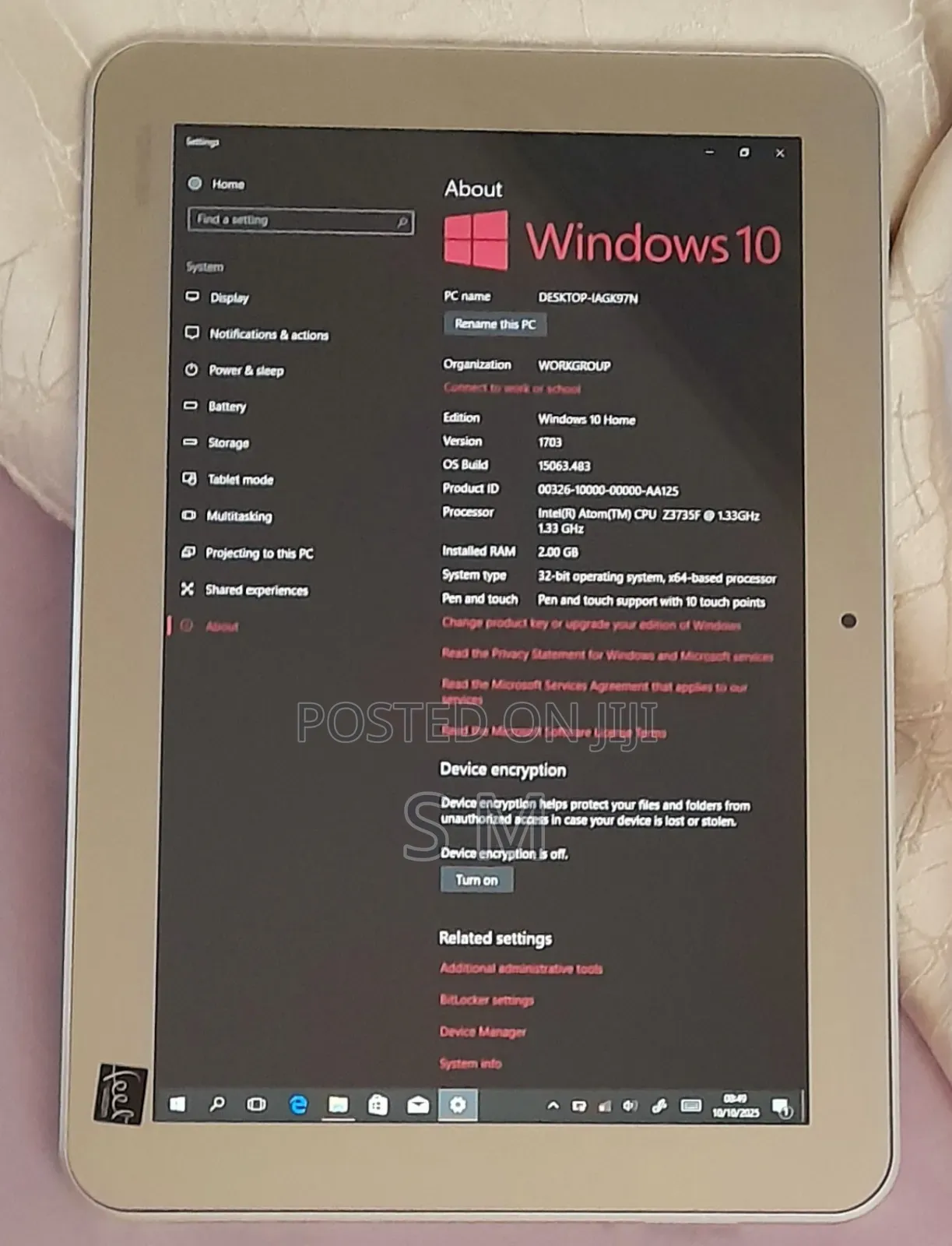 Toshiba Encore 2 Write 10 64 GB Silver