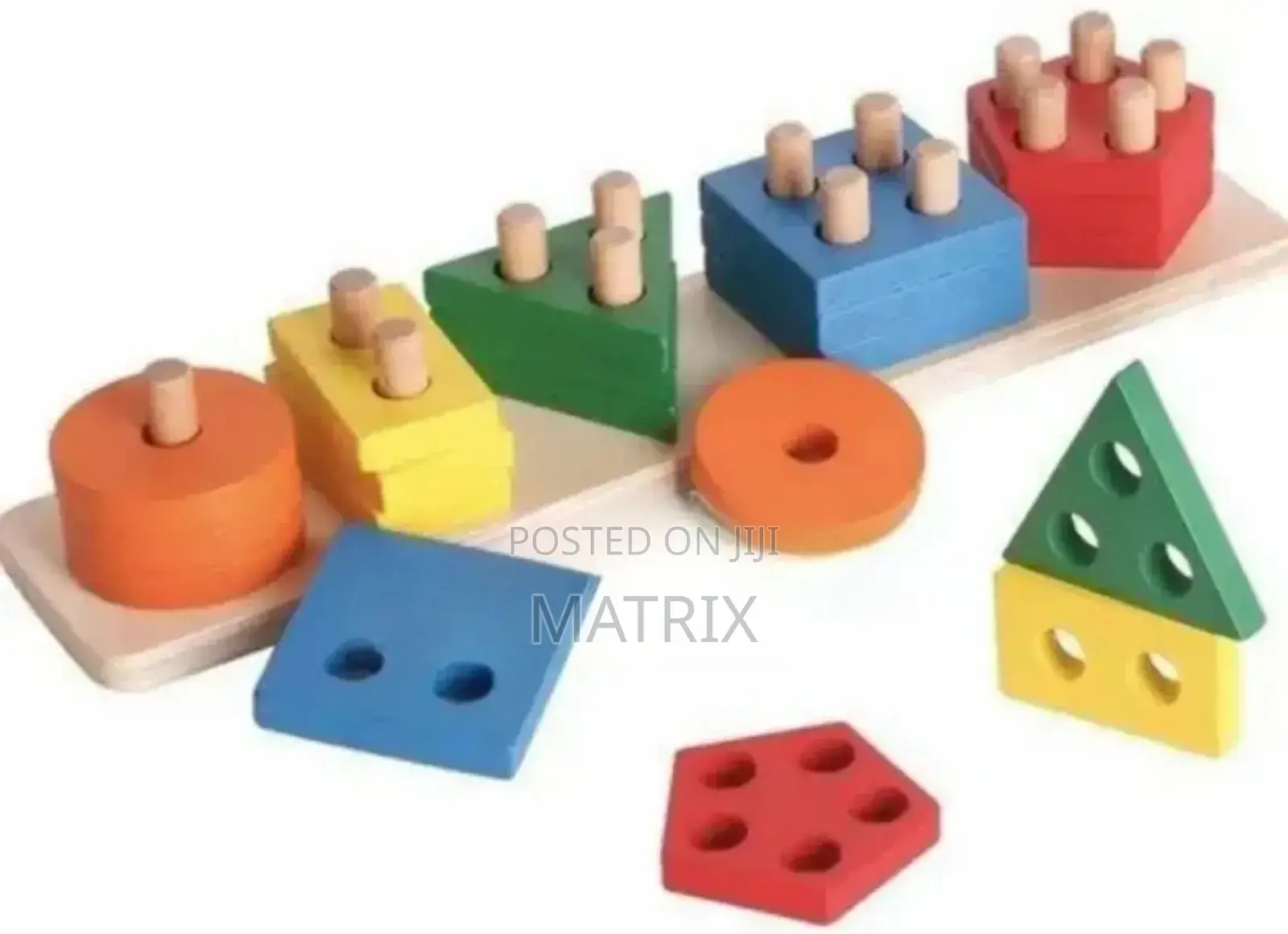Kids Play Color Stackable Wooden Board