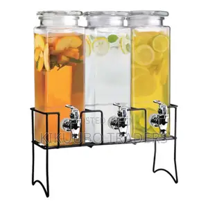 Triple Glass Drink Dispenser With Stand