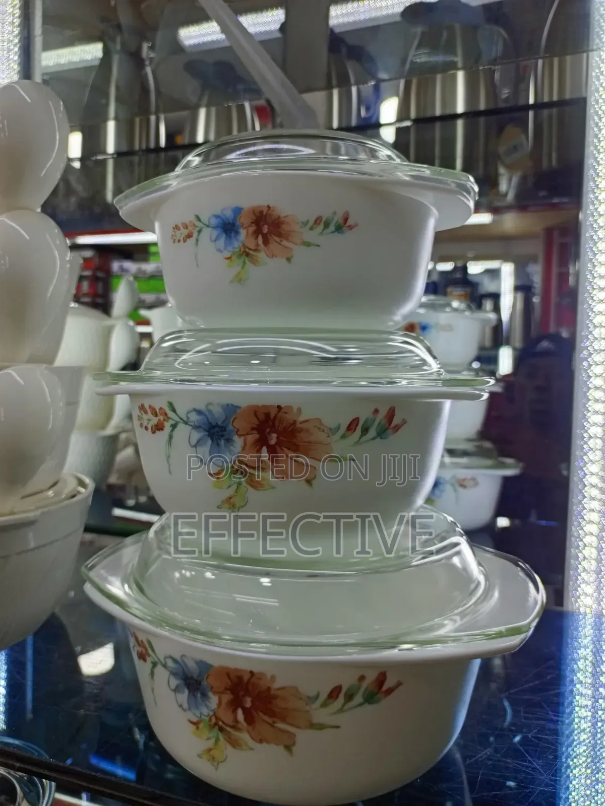 3-Piece Opalware Casserole Set