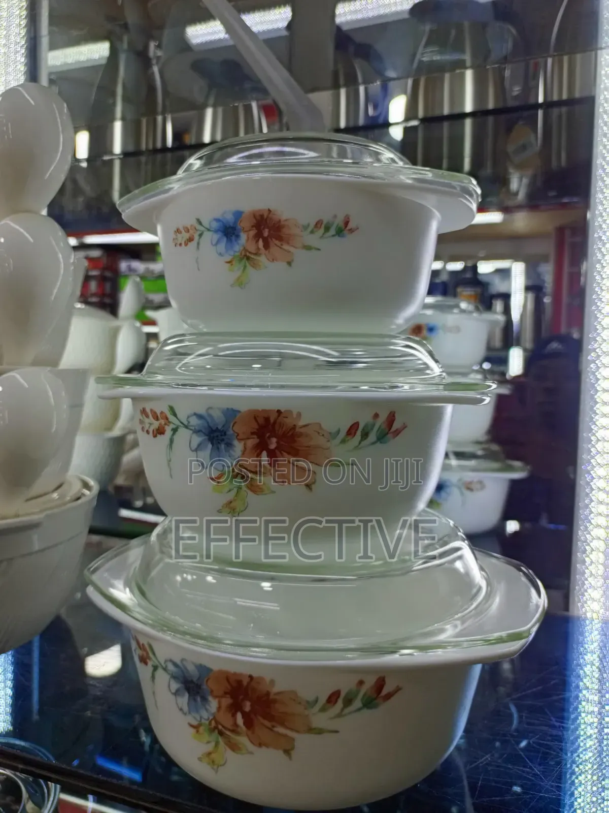 3-Piece Opalware Casserole Set