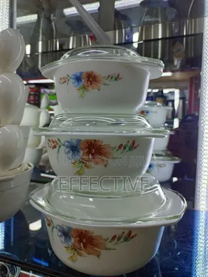 3-Piece Opalware Casserole Set