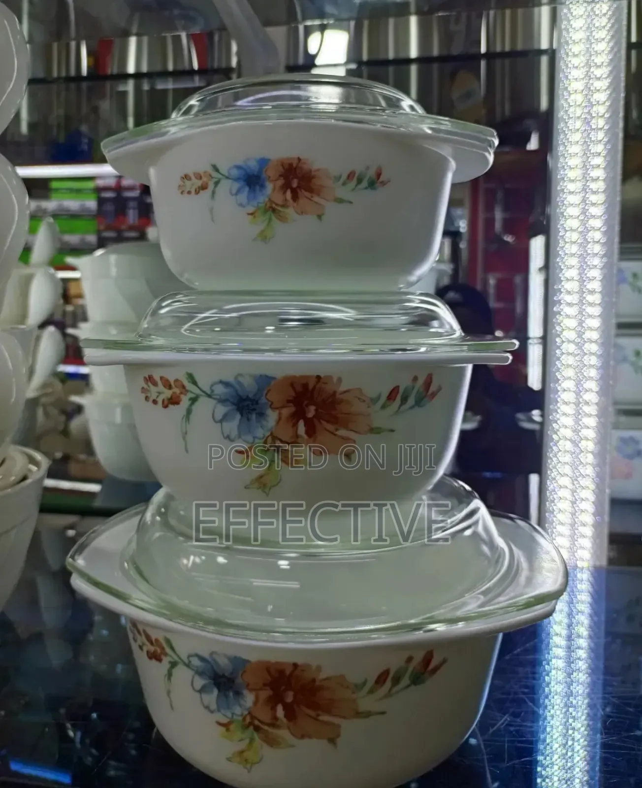 3-Piece Opalware Casserole Set