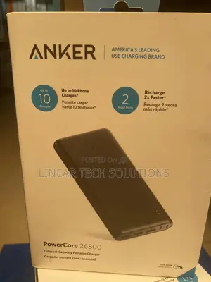 Anker Power Bank, 26,800 Mah External Battery With Dual Input Port