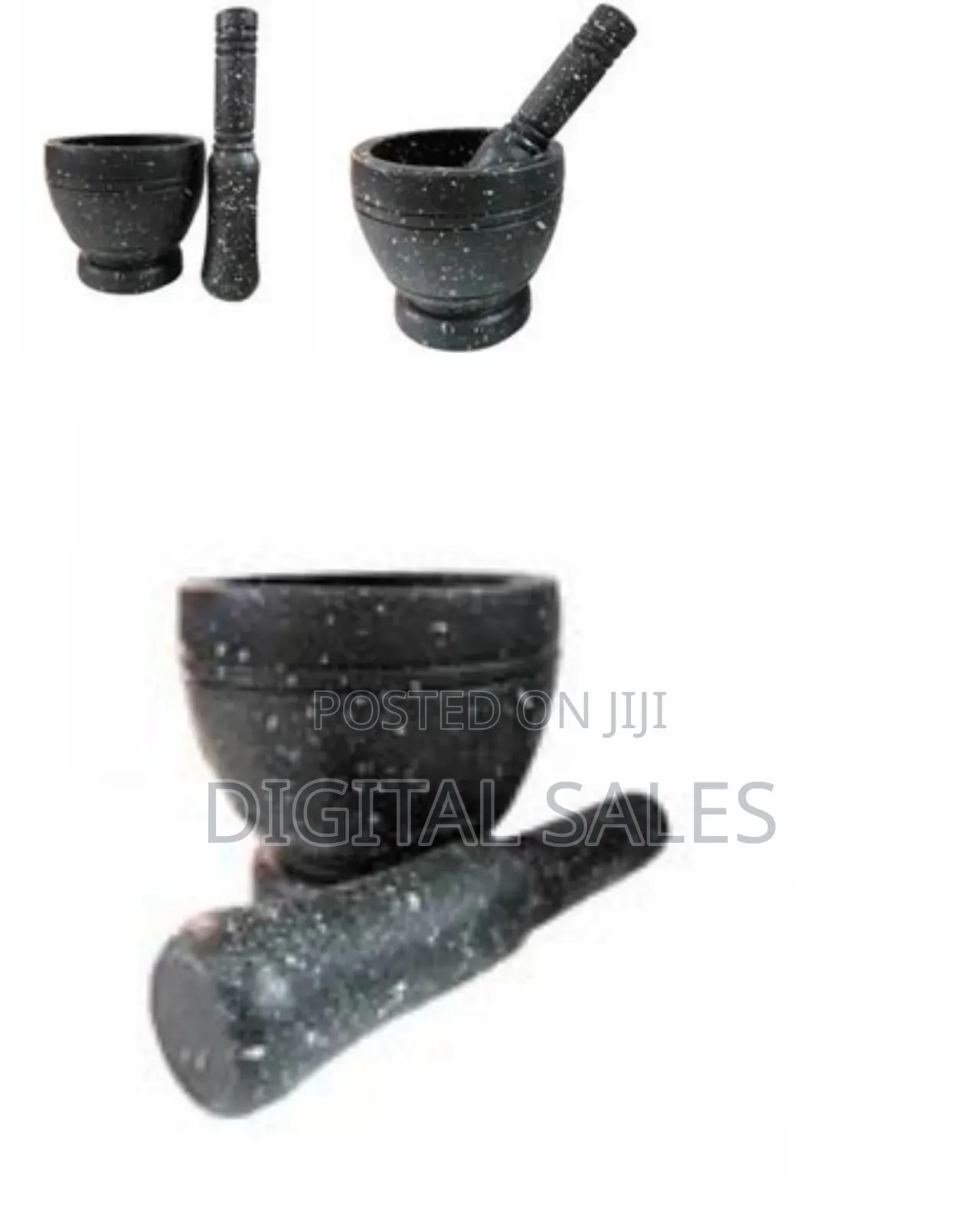 Spice Grinding Granite Mortar and Pestle-Black