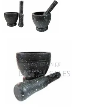 Spice Grinding Granite Mortar and Pestle-Black