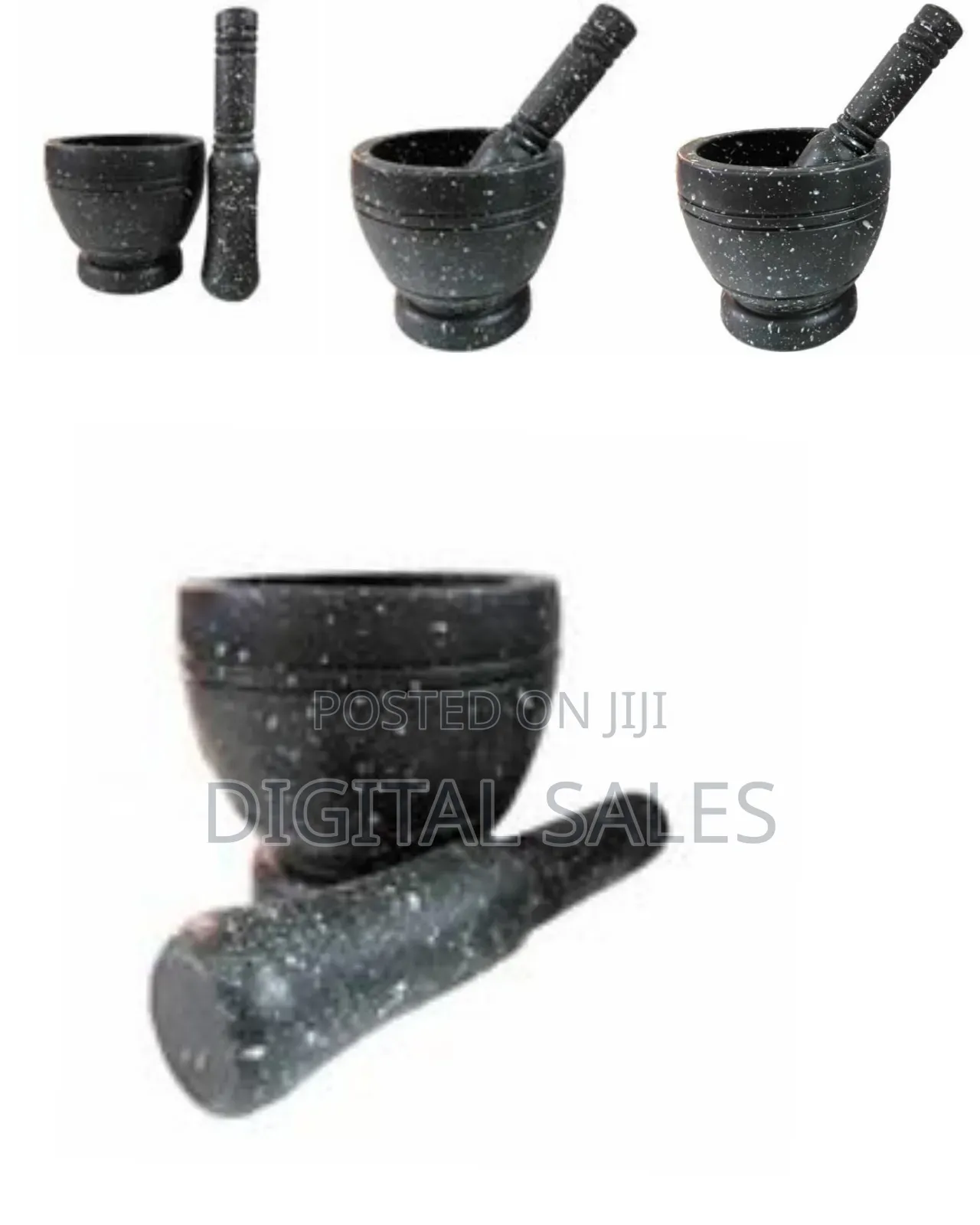 Spice Grinding Granite Mortar and Pestle-Black