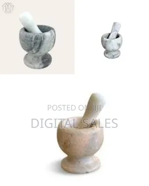 Marble Natural Stone Mortar and Pestle Unpolished Interior for Superi0