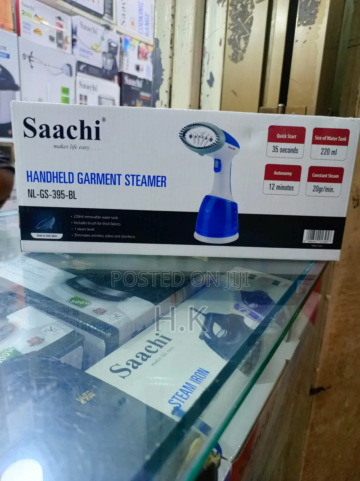 Saachi Handheld Garment Steamer (Model Nl-Gs-395-Bl).