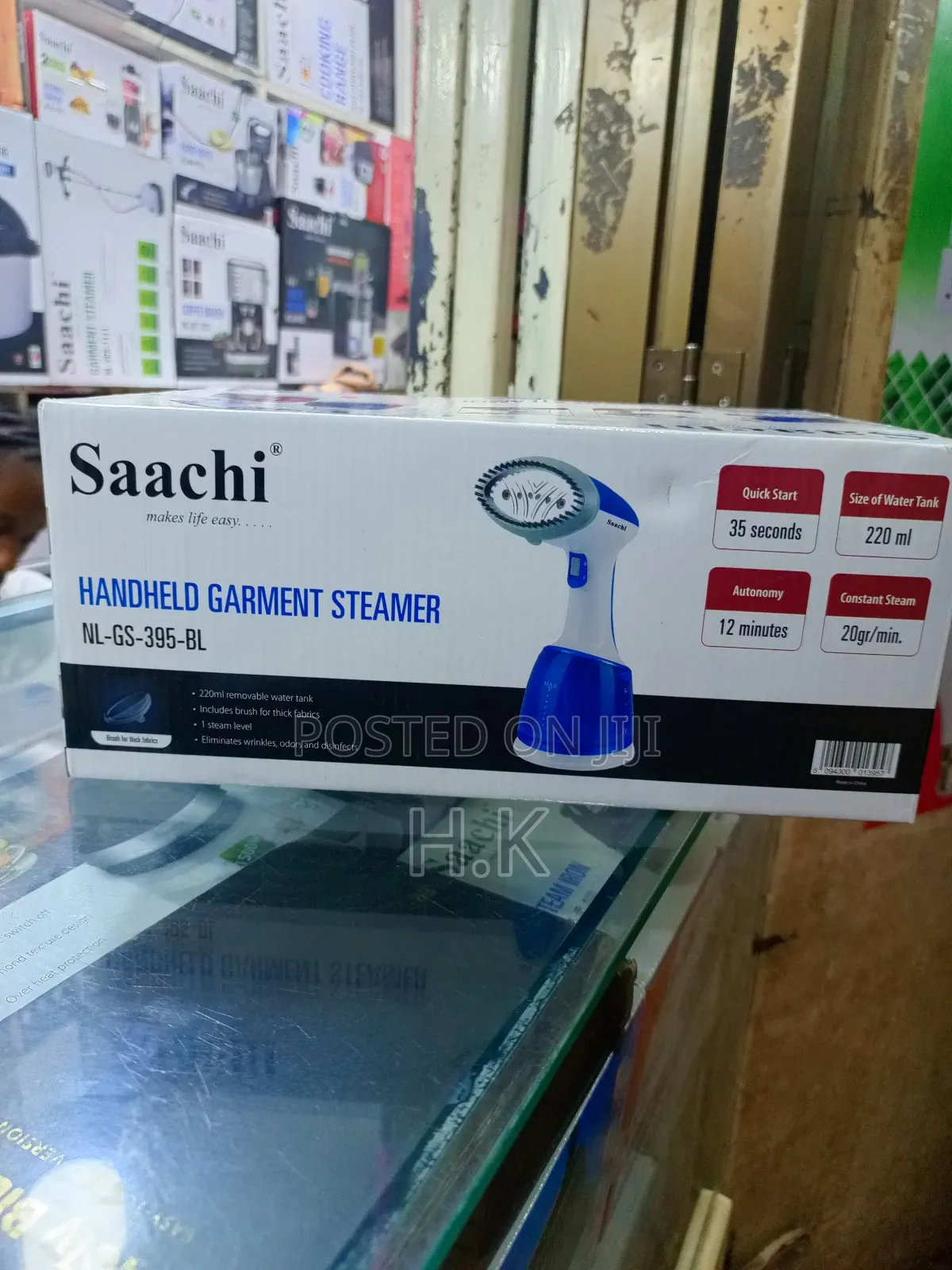 Saachi Handheld Garment Steamer (Model Nl-Gs-395-Bl).