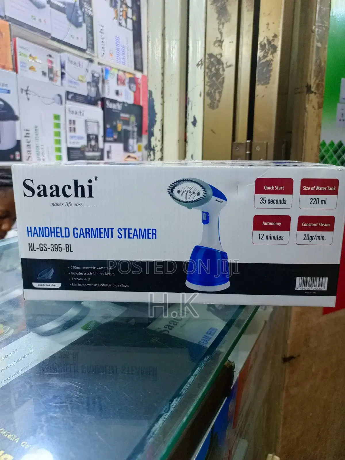 Saachi Handheld Garment Steamer (Model Nl-Gs-395-Bl).