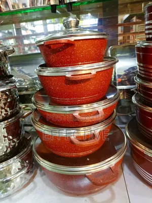 5pc Granite-Coated Cookware Pots