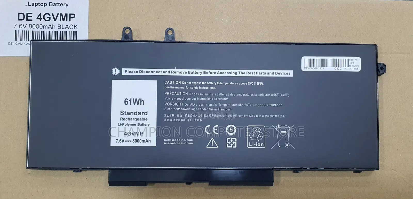 Dell 4gvmp for Latitude 5400/10 5500/10 5510 E5400 E5500