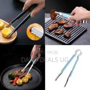 Stainless Steel Kitchen Tongs Small Barbecue Grill Cooking Tongs BBQ