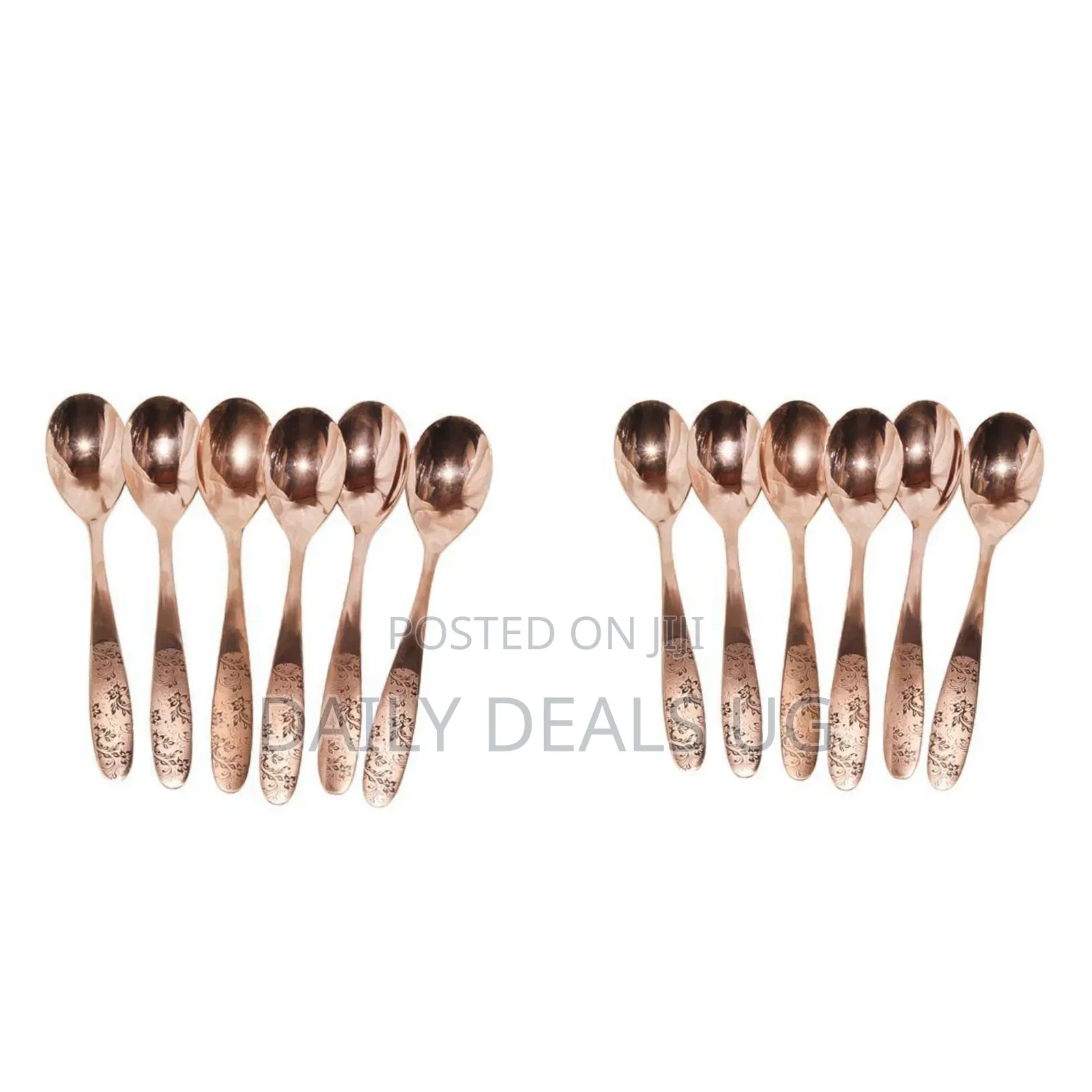 Tea Spoons, 6pcs - Copper