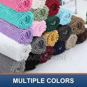 1 Pc Shagged Bathroom Mat Absorbent Room Door Chenille Foot Mat