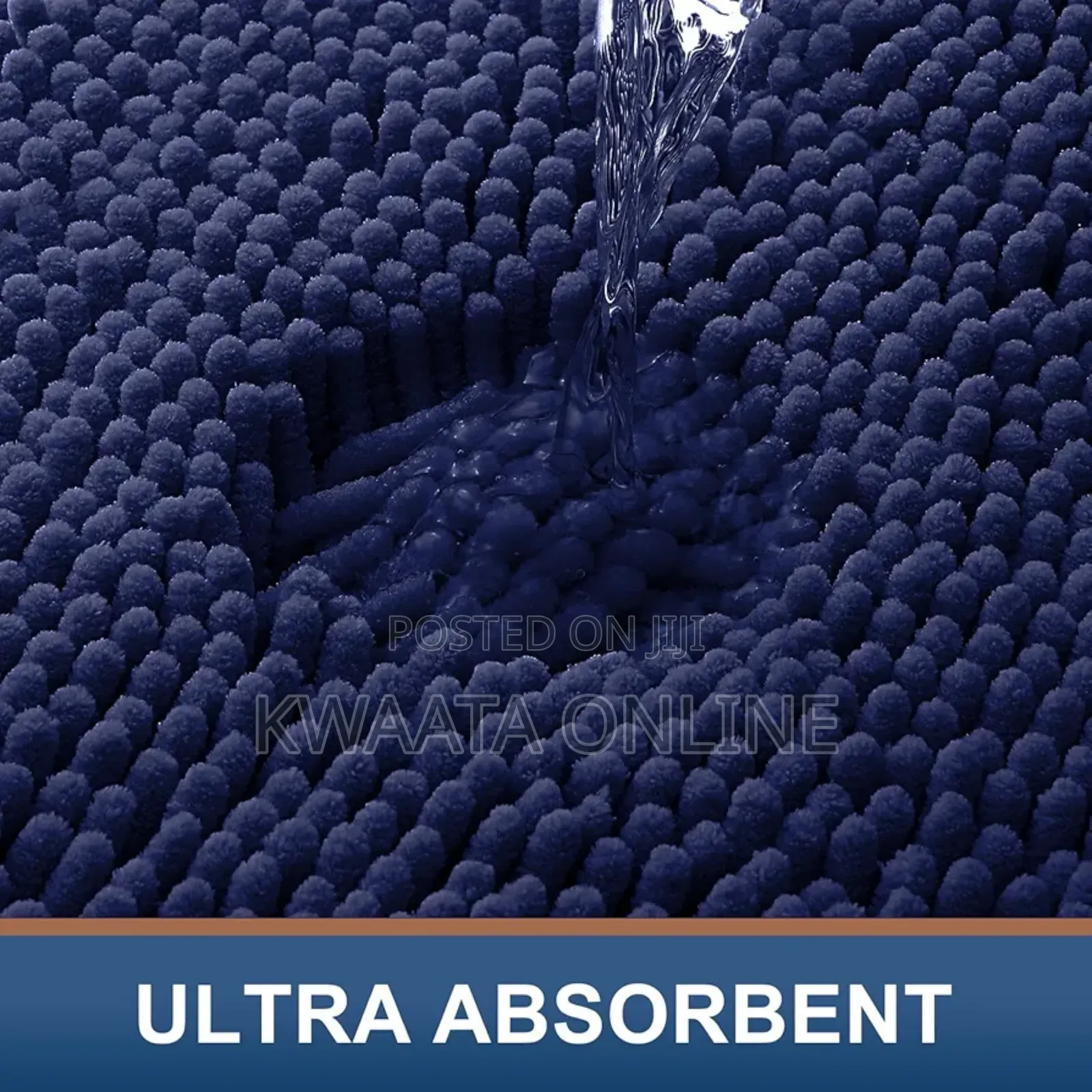 1 Pc Shagged Bathroom Mat Absorbent Room Door Chenille Foot Mat