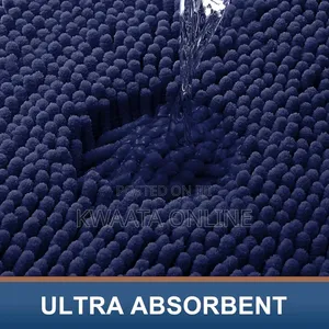 1 Pc Shagged Bathroom Mat Absorbent Room Door Chenille Foot Mat