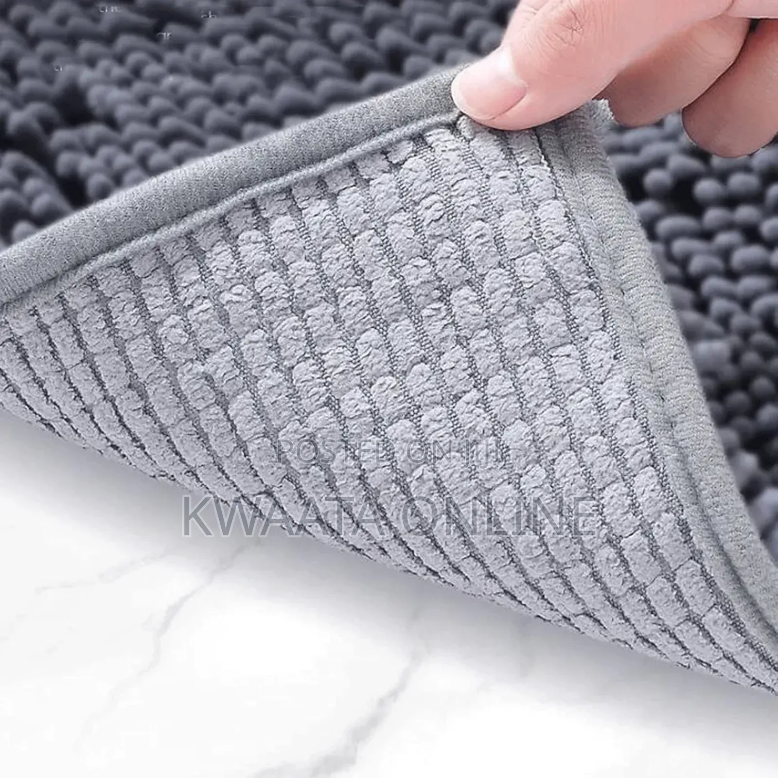 1 Pc Shagged Bathroom Mat Absorbent Room Door Chenille Foot Mat