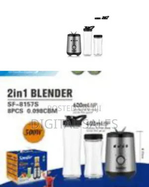 Sonifer 8 Piece 2 in 1 Blender 600ml/ 400ml Kitchen Multi-Function