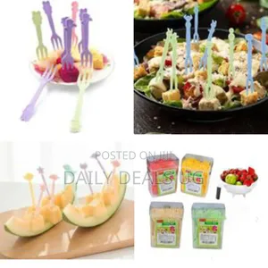 100 PCS Disposable Plastic Food Picks Fruit Forks Tasting Appetizer