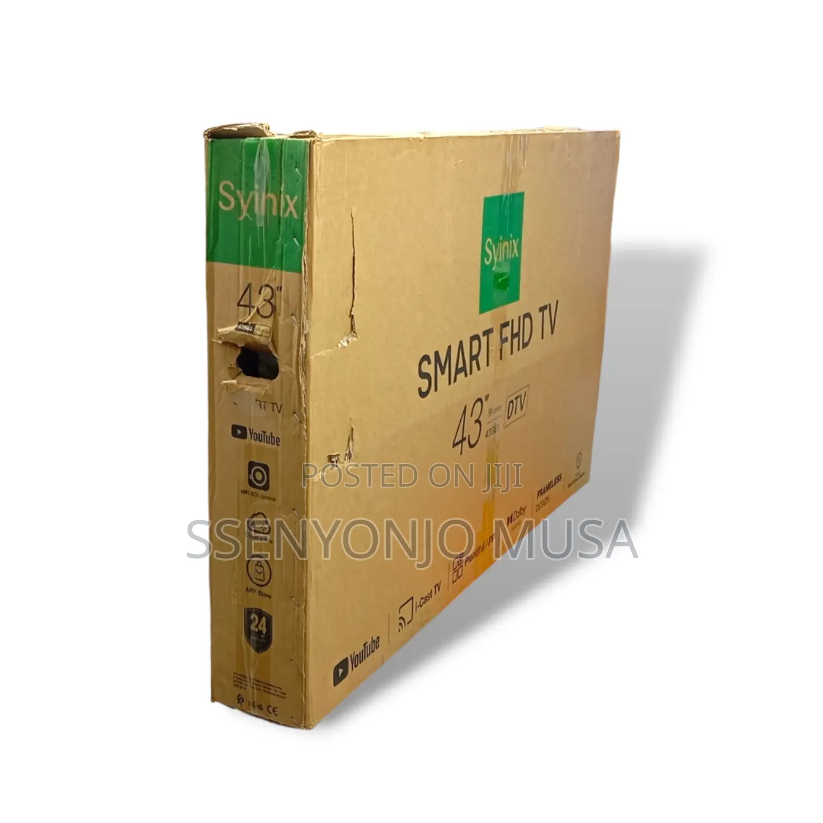 Syinix 43 Inch Frameless Android Smarttv| Free-to-Airdecoder